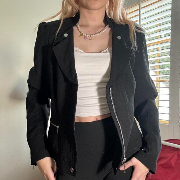White House Black Market Jackets & Blazers - White House Black Market Moto Style Blazer Jacket - Size 12